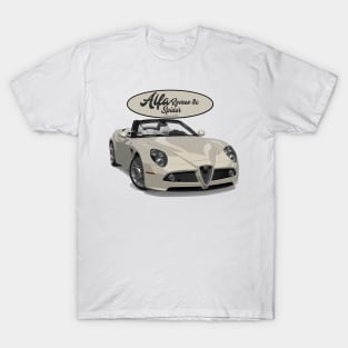 ALFA ROMEO 8C SPIDER White T-Shirt